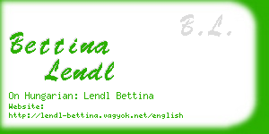 bettina lendl business card